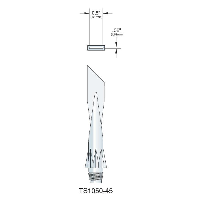 膠嘴，吊具4“LG，45度1/2”x 1/16“開口，HDPE